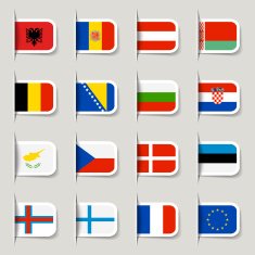 Label - European Flags N3