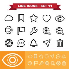Line icons set 11