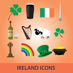 Ireland icons set N2