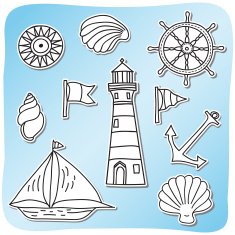 Set of sea icons N2