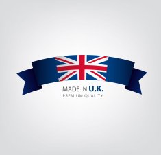 made in United Kingdom ribbon seals UK Flag (vector Art)