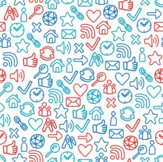 Seamless pattern with web elements