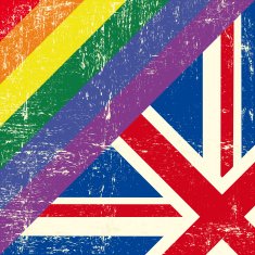 Mixed grunge gay and english flag
