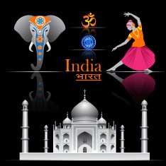 India vector set