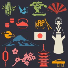 Japan icons and symbols set N3