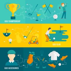 Golf banners set
