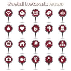 Set of Social Network Icons