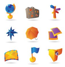Icons for travel and leisure