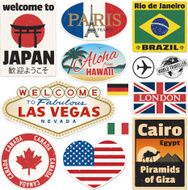 Baggage Vintage Travel Stickers