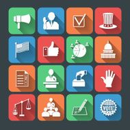 Elections icons set