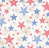 Background Seamless pattern with red and blue stars