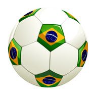Brazil flag on football