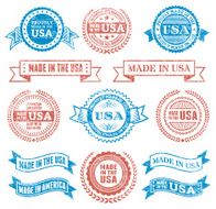 Made in the USA Grunge patriotic buttons set