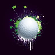 Grunge golf ball N3