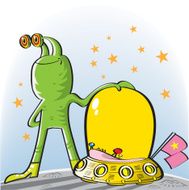 alien takes a break to advanture