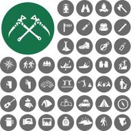 Hiking icons set Illustration eps10