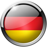 Germany Round Metal Glass Button