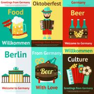Germany travel retro poster set