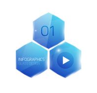 Glossy blue air infographic background