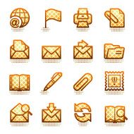 E-mail icons Brown series