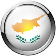 Cyprus Round Metal Glass Button