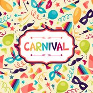 Celebration festive background with carnival icons and objects N7