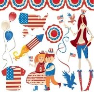 Retro National American symbolics N3