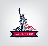 Made in USA American ribbon Flag (Vector) N3