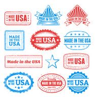 Made in the USA Grunge Badge Set N2