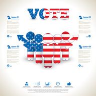 Politics vote election day infographics