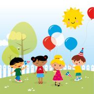 Children celebrating 4th July N2