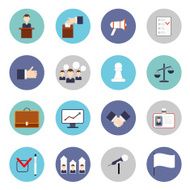 Elections icons flat set N2