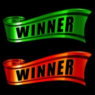red and green glossy ribbons