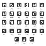 The meaning of Thai font Silhouette set 2