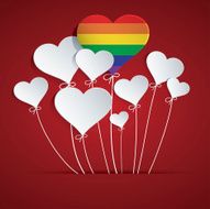 Rainbow Heart Balloon