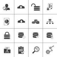 Data base analyse and development web icon
