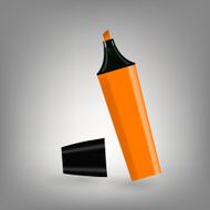 Orange marker icon vector illustration