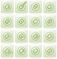 Cobalt Square 2D Icons Set Computer File Types