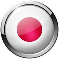 Japan Round Metal Glass Button