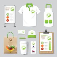 Vector health beauty shop set flyer menu package t-shirt