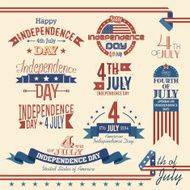 American Independence Day label set