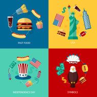 USA flat set