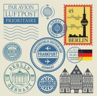 Travel stamps set
