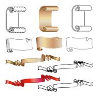 banner and scroll set N4