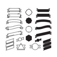 Black and white ribbons