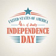 Retro typography card Independence Day Vector illustration N16