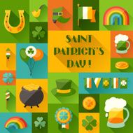 Saint Patrick&#039;s Day background in flat design style N2
