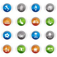 Glossy Buttons - Italian Icons N2