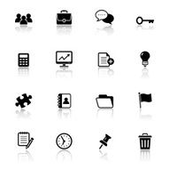 Business Black &amp; White Icons Set N2