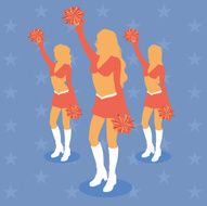 cheerleaders silhouette